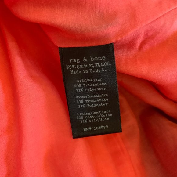 Rag & Bone Coral Color Block Barneys Co-op Blazer - Picture 5 of 9